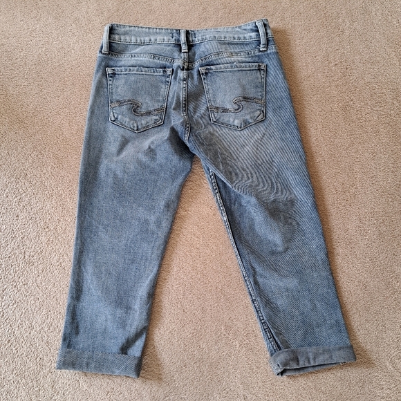 Silver Jeans Co. Suki Capri Women's Denim Size 27 Blue Light Wash - Picture 11 of 15